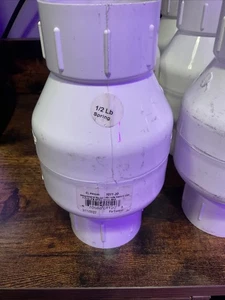 NDS FLO CONTROL  2 INCH PVC IPS Spring Check Valve FXF  1001-20, 1/2 lbs Spring - Picture 1 of 2