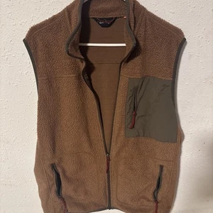 Orvis Men’s Size Medium Brown Zip Up Vest - 3 Pockets, Zippers Work, Great Fit - Picture 1 of 17