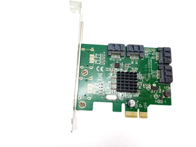 SYBA SI-PEX40064 4 PORT SATA III PCI-e 2.0 x1 BOARD CHIP READY CONTROLLER CARD - Image 1 of 3