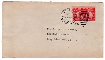 #627 Sesquicentennial Exposition 1928 FDC -  Unofficial U/O Long Island City NY - Image 1 of 2