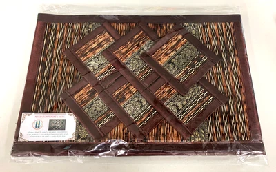 Malaysia Silk Reed Mats Dining Table Coasters Placemats  Elegant Set of 6     A - Image 1 of 4