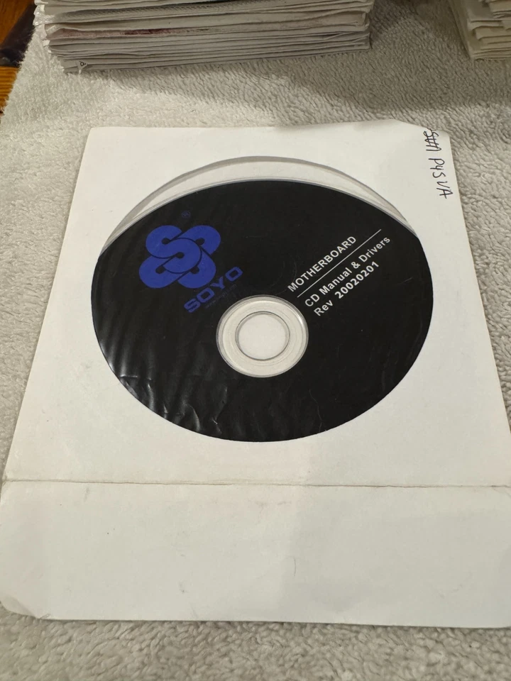 Soyo Motherboard CD Manual & Drivers Rev 20020201 - CD ONLY VERY GOOD CONDITION! - Image 1 of 1