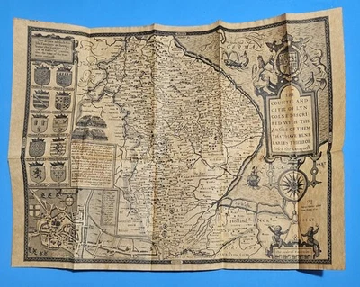 Mapa antiguo Kent Reino Unido 19" x 15"  Foto 1 de 4