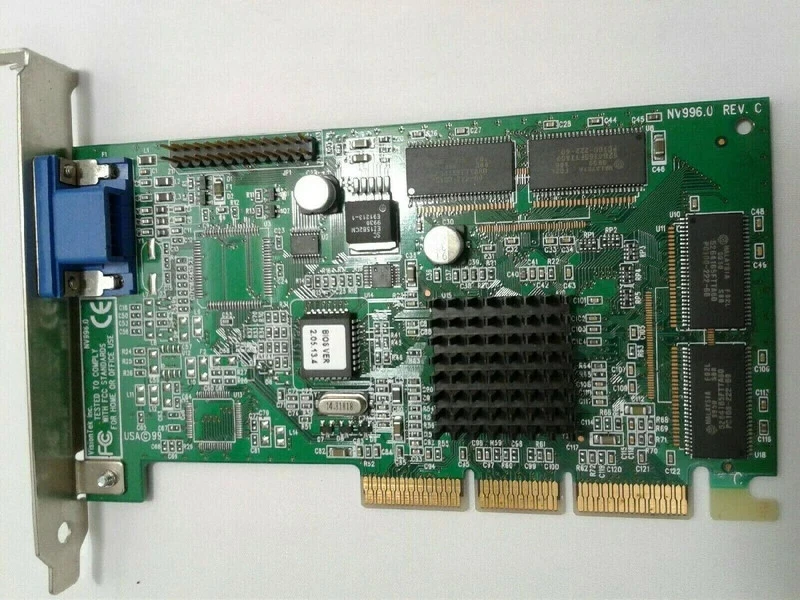 NV996.0 visiontek nvidia gateway 2000 riva TNT2 64 agp vga card 8MB or 16MB 32M - Image 1 of 4