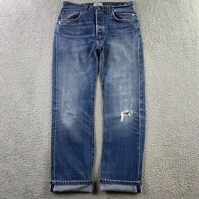 Jeans Vintage Levis 501 Ribete Línea Roja 31x34 se adapta a Denim 30x32 Hecho en México Foto 1 de 4