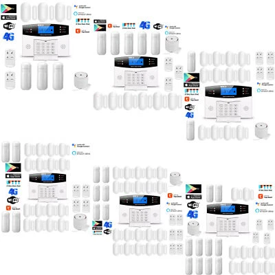 V70 Tuya APP WiFi+4G Wireless Kits Home Security Alarm System+Alexa+Google Home - Image 1 of 4