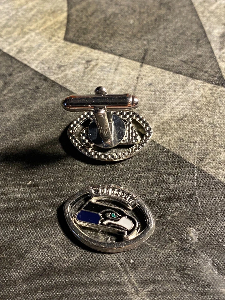 Seattle Seahawks cufflinks - Image 1 of 1
