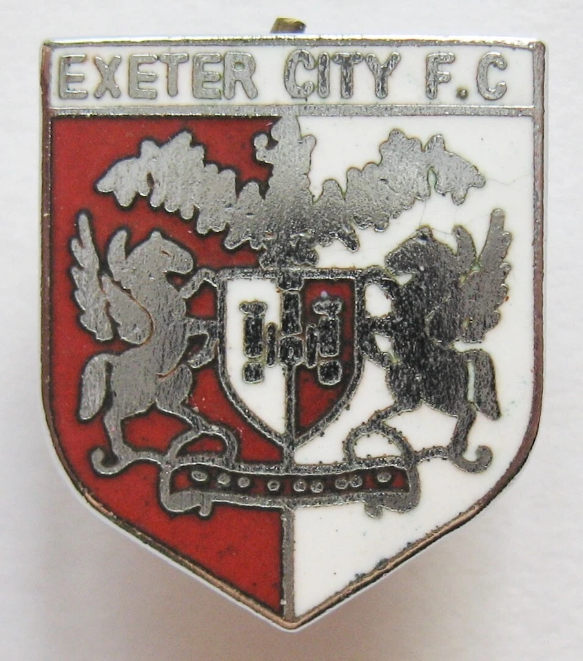 EXETER CITY - Fantastic Shield Style Enamel Football Pin Badge By London Badge - Image 1 of 2