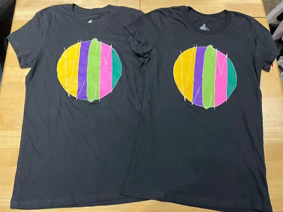 Lot of 2 VOLCOM Sir Prise Black Graphics T-Shirts - Junior's Sz M - Image 1 of 4