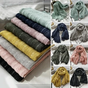 Mode Gestreift Männer Schal Baumwolle Leinen Herbst Winter Warm Bufanda Tücher Unisex - Bild 1 von 22