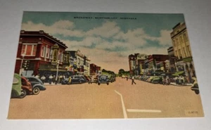 Vintage Nebraska Linen Postcard Broadway Scottsbluff NE Post Card Street Scene - Picture 1 of 2