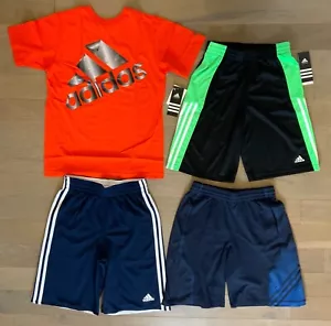NWT & Pre-owned Boys Adidas Lot of (4) Activewear Athletic Shorts & Tops, MEDIUM - Picture 1 of 12