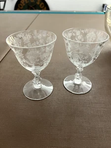 Cambridge Rose Point klare Auster Obst Cocktail Glas 48215 2er Set - Bild 1 von 2