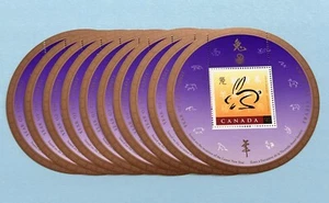1999 Canada Zodiac Lunar Year Rabbit Overprint M/S Stamp (1 Lot 10 Sheets) offer - Picture 1 of 5