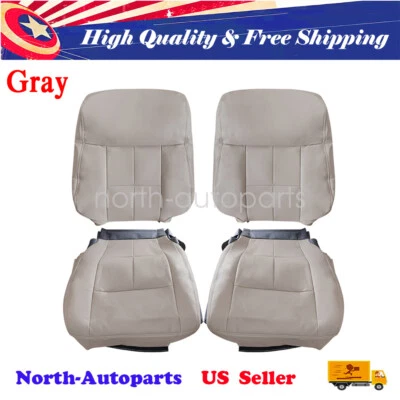 Both Bottom Top PERF Leather Seat Cover Gray For 07-14 Lincoln Navigator New - Image 1 of 4