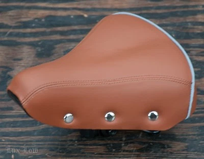 Sillín de bicicleta de turismo marrón de colección Schwinn Raleigh Cruiser asiento de bicicleta Fixie nuevo de Lote Antiguo Foto 1 de 4