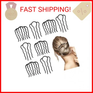 8 Pieces Hair Side Comb Metal Hair Comb Clips French Twist Comb for Updo Bun Vin - Picture 1 of 2