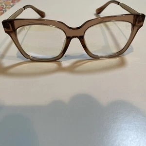 DIFF EYEWEAR BELLA XS SQUARE ACETATE EYEGLASS FRAMES CREAM TORTOISE 50-17-142 * - Picture 1 of 5