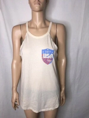 Junior's NWT Gold Crush Sleeveless Marshmallow Top Size XL - Image 1 of 4