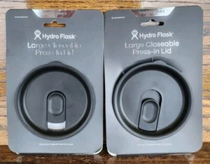 2 PACK HYDRO FLASK LARGE PRESS IN LID 32 OZ TUMBLER & 24 OZ MUG BLACK - Picture 1 of 5