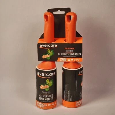 Paquete de 2 rodillos de pelusa para todo uso Evercare con aroma a ganancia 40 hojas cada uno NUEVO Foto 1 de 2