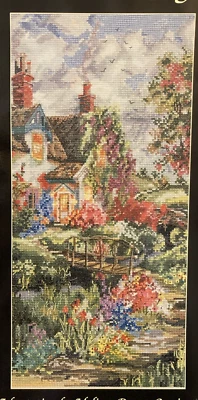 Vtg Rare Jeanette Crews Designs Marty Bell's Lovebirds Cottage Cr. st. pattern - Image 1 of 3