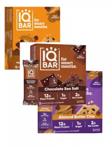 IQBAR Brain and Body Plant Protein Bars vairity ( 4count) - Almond Butter Chip, - Picture 1 of 1