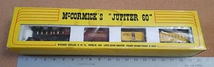 VINTAGE 1969 McCORMICK'S JUPITER 60 TRAIN SET OF 4 WHISKEY DECANTERS NIB - Picture 1 of 11