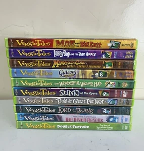VeggieTales DVD Lot of 10 Kids Christian Religious Values Faith Animated - Picture 1 of 9
