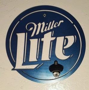 Miller Lite bottle opener metal wall art plasma cut decor gift idea beer - Picture 1 of 3