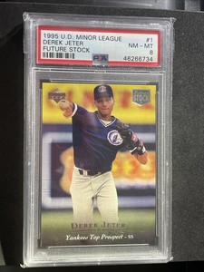 1995 UPPER DECK MINOR LEAGUE DEREK JETER #1 FUTURE STOCK YANKEES HOF PSA 8 NM-MT