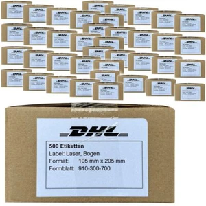 20000 Original DHL Paket Adressetiketten Versandetiketten selbstklebend Päckchen - Bild 1 von 12