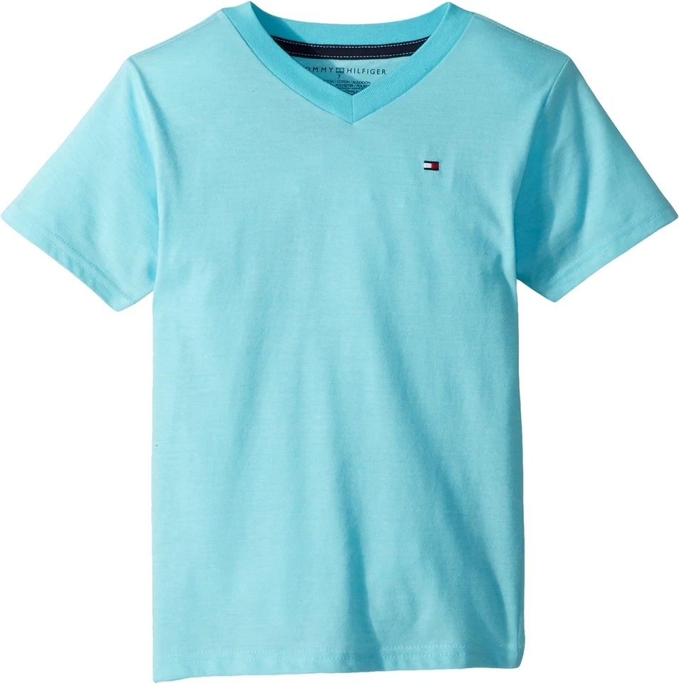 Tommy Hilfiger Boys' Short Sleeve V-Neck Bermuda Blue, 5 - Image 1 of 1