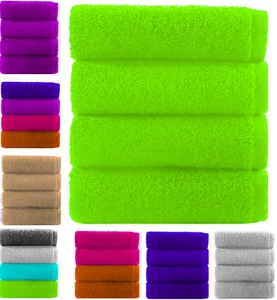 4x Luxury Face Cloths 100% Egyptian Cotton Premium Soft Flannel Hands Washcloths - Picture 1 of 35