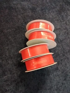 Bright Orange Satin RIBBON 25mm Wide double sided 4 rolls 80 Metres Craft Sewing - Picture 1 of 6