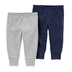 Child of Mine by Carters Baby Boy Pants 2 Pack Preemie New with Tags Gray Soft - Picture 1 of 2