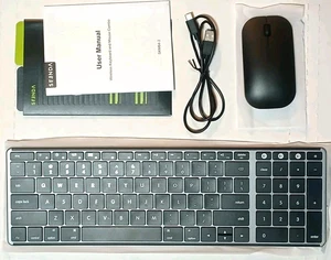 Seenda Tastiera Bluetooth Wireless Mouse Mac Multidispositivo Ricaricabile SKM64-2 - Foto 1 di 6