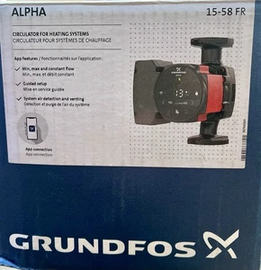 Grundfos 92603108, ALPHA 15-58FR, Smart ECM, Hocheffiziente Umwälzpumpe Neu - Bild 1 von 5
