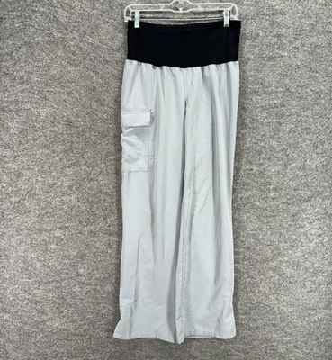 Pantalones Médicos Medline Mujer S Gris Maternidad Tiro Alto Frontal Plano Tirar con Bolsillos Foto 1 de 4