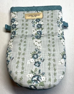 LAURA ASHLEY MINI GUANTI DA FORNO (2) CLARA STRIPE BLU 100% COTONE NUOVI CON ETICHETTE - Foto 1 di 3