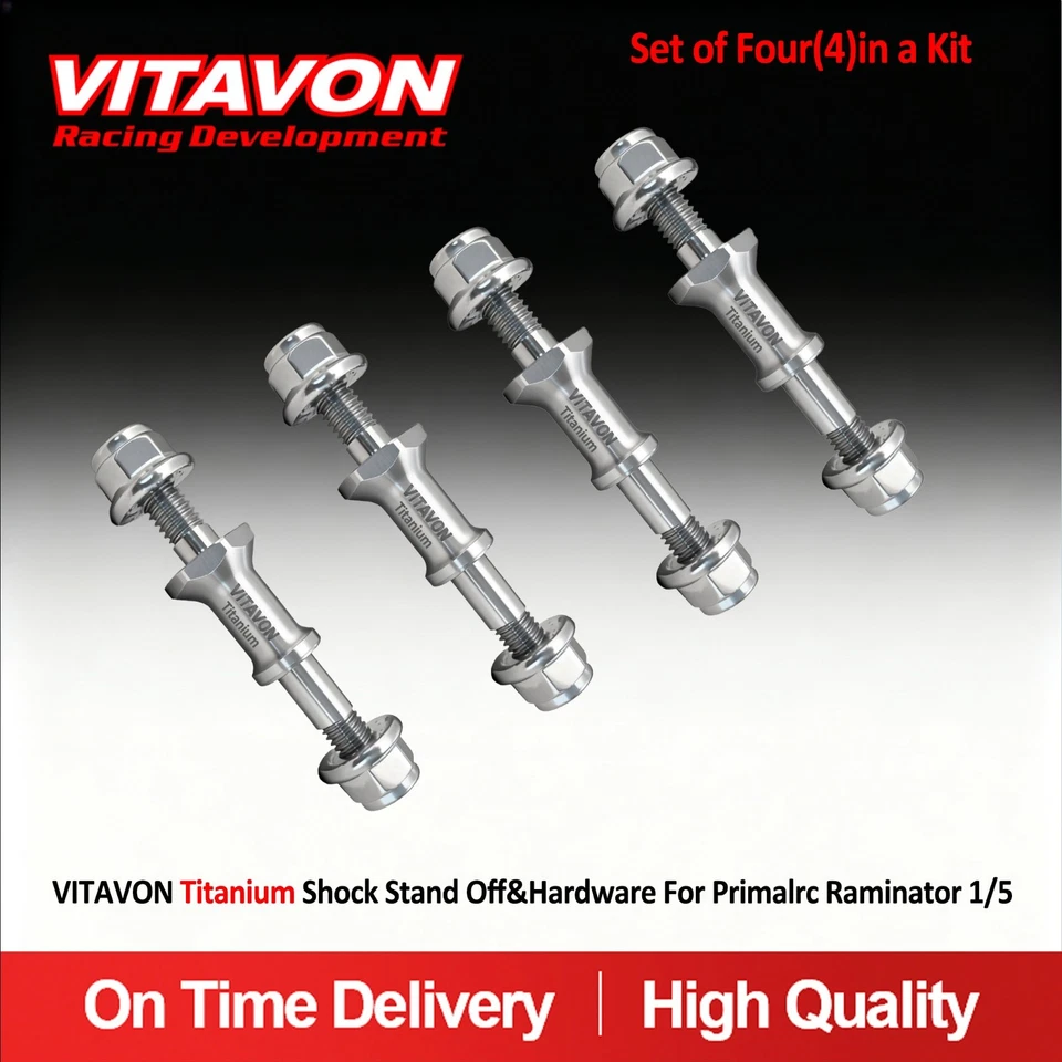 VITAVON Titanium Shock Stand Off& Hardware (4)For Primalrc Raminator 1/5 - Image 1 of 1