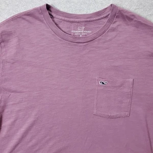 Vineyard Vines Mauve Short Sleeve Mens Pocket Tshirt Size XL - Picture 1 of 9