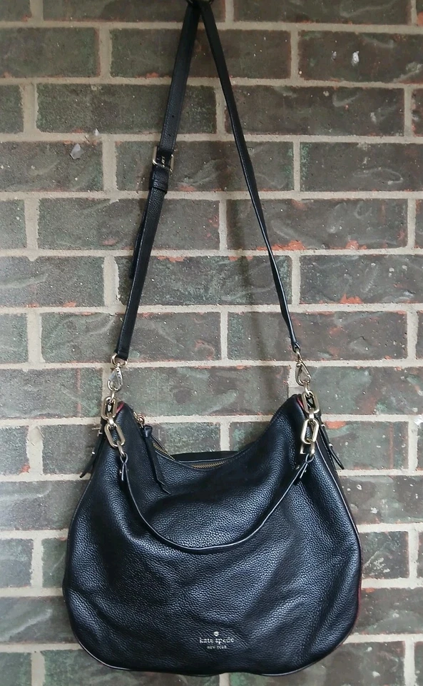 Bolso Bandolera Kate Spade Mulberry St Vivian Cuero Guijarro Hobo Correa Foto 1 de 4