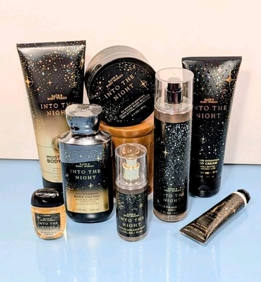 8 Pc Gift Set INTO THE NIGHT Bath & Body Works Fragrance Mist Butter Wash Cream - Image 1 of 4