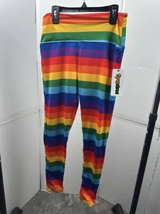 Leggings Tipsy Elves Para Mujer Arco Iris Rayas XS Multicolor Festival del Orgullo Nuevos con Etiquetas - Imagen 1 de 5