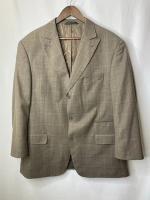 Mecca ‘Morton’ Sport Coat•Suit Jacket Men’s 48R 42W Brown Plaid 3-button Front - Image 1 of 4
