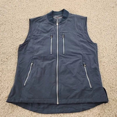 SCOTTeVEST 101 Vest Mens Medium Blue Travel Utility Pockets Preppy Vacation A2 - Image 1 of 4
