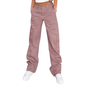 Cargo Pants Women Mid Rise Drawstring Elastic Waist Outdoor Hiking Cargo Pant... - Picture 1 of 7