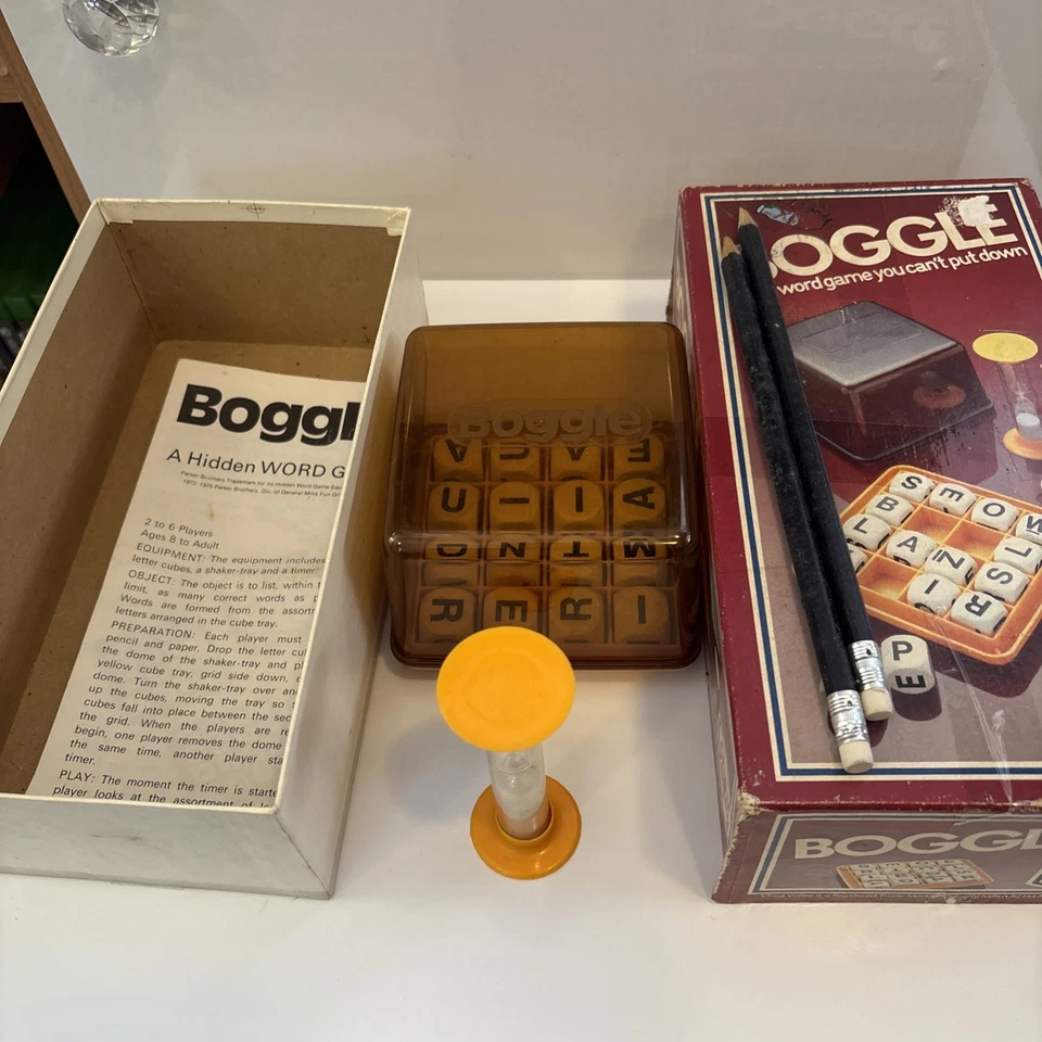 Boggle Collectable Vintage Word Board Game by Parker 1976 Chad Valley - Image 1 of 1