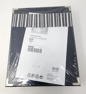 IKEA KASSETT Storage Boxes 2-Pack Black 10 1/4 X 8 1/4 X 6” SEALED - Image 1 of 4